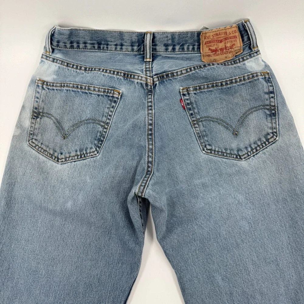 Levis 550 Relaxed Fit Mens Light Wash‎ Blue Denim Jeans 33x30 Bleach Splatter